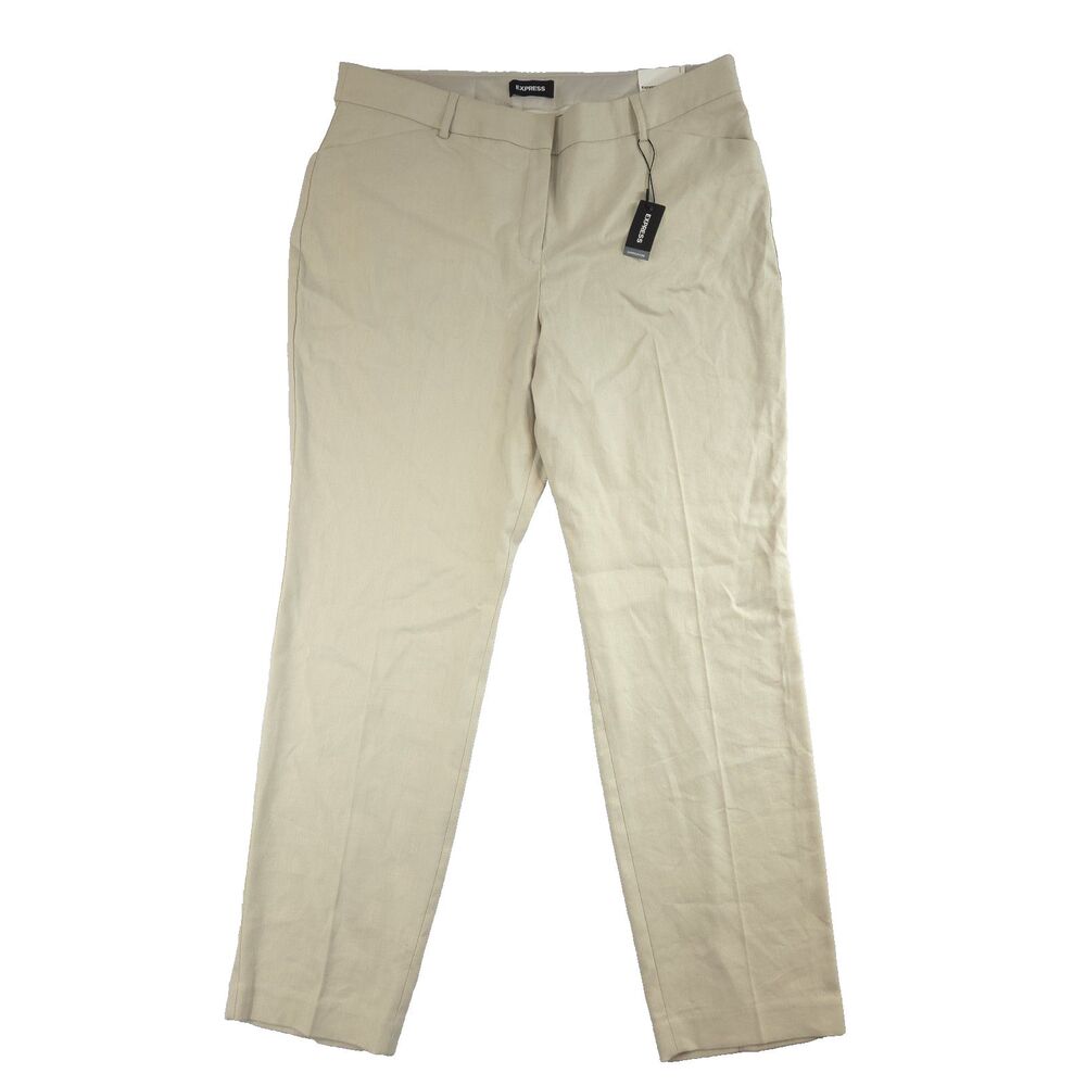 Express Mid Rise Publicist Ankle Pant 16L Stretch Career Preppy Old MOney